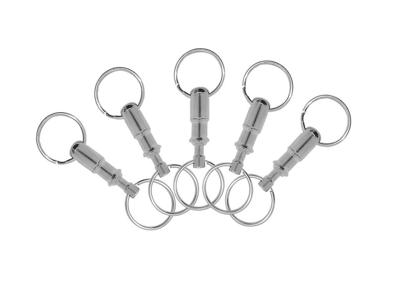 Lucky Line Quick Release, Pull-Apart Key Holder Separator, Pack of 5, Silver (70705) - Image 1